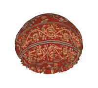 Bonnet de douche imperméable à bande élastique, bonnet de douche réutilisable à double couche pour femmes,Lapin médiéval I Français moderne