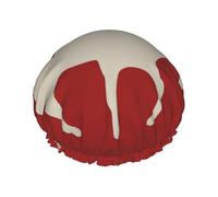 Bonnet de douche imperméable à bande élastique, bonnet de douche réutilisable à double couche pour femmes,Abstrait Animal Bête Bois de cerf Renne cornu Élan