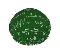 Bonnet de douche imperméable à bande élastique, bonnet de douche réutilisable à double couche pour femmes,Équations mathématiques Formules