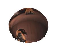 Bonnet de douche imperméable à bande élastique, bonnet de douche réutilisable à double couche pour femmes,Boxer allongé et cool