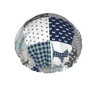 Bonnet de douche imperméable à bande élastique, bonnet de douche réutilisable à double couche pour femmes,Basset Hound, race de chien de compagnie, Wholecloth