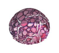 Bonnet de douche imperméable à bande élastique, bonnet de douche réutilisable à double couche pour femmes,Thyroïde cellulaire