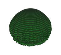 Bonnet de douche imperméable à bande élastique, bonnet de douche réutilisable à double couche pour femmes,Programmeur de code circulaire binaire