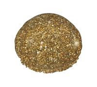 Bonnet de douche imperméable à bande élastique, bonnet de douche réutilisable à double couche pour femmes,Paillettes dorées scintillantes scintillantes