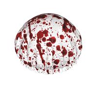 Bonnet de douche imperméable à l'eau de fleur de sang, bonnet de bain élastique Bonnets de bain pour cheveux de protection de l'environnement, double couche imperméable bonnet de douche de bain