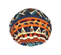 Bonnet de douche imperméable de grande taille avec impression africaine nationale pour femmes et hommes, chapeau doux léger réutilisable