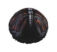 Bonnet de douche imperméable double couche - Bonnet de douche élastique réutilisable avec motif papillon mystérieux pour homme et femme