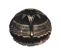 Bonnet de douche imperméable double couche - Design magique avec boussole de runes nordiques, élastique, réutilisable, chapeau de protection des cheveux pour homme et femme