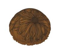 Bonnet de douche imperméable extra large avec imprimé floral - Double couche de protection pour cheveux longs/bouclés - Réutilisable et facile à transporter.