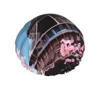 Bonnet de douche imperméable pour femme et homme Motif Tour Eiffel de Paris Peinture à l'huile