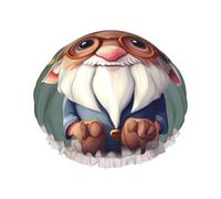 Bonnet de douche imperméable pour homme et femme avec imprimé nain mignon