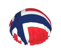 Bonnet de douche imperméable pour homme et femme Motif drapeau norvégien