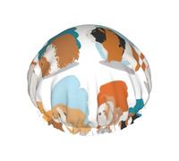 Bonnet de douche imperméable réutilisable et léger avec motif de cochon d'Inde pour homme et femme