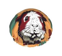 Bonnet de douche imperméable réutilisable et léger pour homme et femme Motif cochon d'Inde