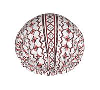 Bonnet de douche imperméable roumain classique d'Europe de l'Est, bonnet de bain élastique Bonnets de bain pour cheveux de protection de l'environnement, bonnet de douche à double couche imperméable