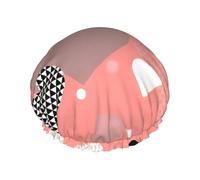 Bonnet de douche imprimé amour Saint-Valentin - Réutilisable, double couche, respirant, séchage rapide, parfait pour la maison, le spa, l'hôtel et les voyages