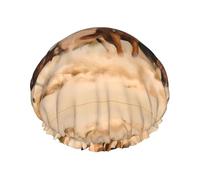 Bonnet de douche imprimé cheval dans le sable du désert tempête - Bonnet de douche réutilisable avec double couche de protection, respirant et durable pour le voyage