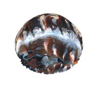 Bonnet de douche imprimé chevaux - Double couche respirante, sangle élastique réglable, durable, hôtel voyage essentiel