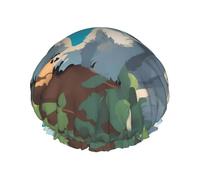 Bonnet de douche imprimé deux koalas heureux - Réutilisable, double couche, respirant, séchage rapide, parfait pour la maison, le spa, l'hôtel et les voyages