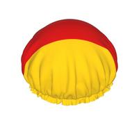 Bonnet de douche imprimé drapeau allemand - Double couche respirante, sangle élastique réglable, durable, hôtel voyage essentiel
