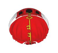 Bonnet de douche imprimé drapeau de Gibraltar - Bonnet de bain double couche réutilisable - Bonnet de douche respirant pour voyage, hôtel et maison