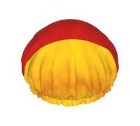 Bonnet de douche imprimé drapeau de l'Allemagne pour femme, léger, réutilisable, doux, double couche, étanche, étanche.