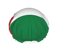 Bonnet de douche imprimé drapeau de l'État de Palestine, réutilisable, spécialement conçu pour les cheveux longs des femmes, structure double couche, adapté pour le bain.