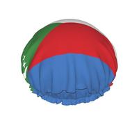 Bonnet de douche imprimé drapeau des Comores - Réutilisable - Double couche - Respirant - Pour voyage, hôtel et maison