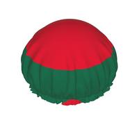 Bonnet de douche imprimé drapeau du Bangladesh - Double couche respirant, sangle élastique réglable, durable, hôtel voyage essentiel