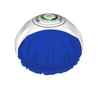 Bonnet de douche imprimé drapeau du Paraguay - Double couche respirante, sangle élastique réglable, durable, hôtel voyage essentiel