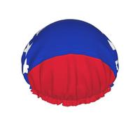 Bonnet de douche imprimé drapeau du Venezuela pour femme, léger, réutilisable, doux, double couche imperméable, étanche.