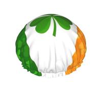 Bonnet de douche imprimé drapeau irlandais pour femme, léger, réutilisable, doux, double couche, étanche, étanche.