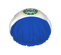 Bonnet de douche imprimé El Salvador - Double couche respirante, sangle élastique réglable, durable, hôtel voyage essentiel