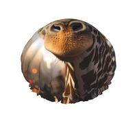 Bonnet de douche imprimé girafe de New York - Réutilisable, double couche, respirant, séchage rapide, parfait pour la maison, le spa, l'hôtel et les voyages