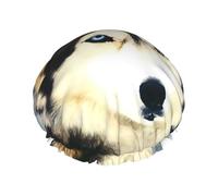 Bonnet de Douche Imprimé Husky Sibérien - Réutilisable, Double Couche, avec Bande Elastique - Parfait pour la Maison, le Spa, l'Hôtel et les Voyages