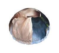 Bonnet de douche imprimé Labrador Retrievers - Réutilisable, double couche, avec bande élastique - Parfait pour la maison, le spa, l'hôtel et les voyages