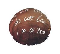Bonnet de douche imprimé « Let All You do be Done with Love » pour femmes et hommes, bonnet de bain réutilisable en tissu double couche pour filles