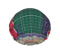 Bonnet de douche imprimé mathématiques école - Double couche, respirant, sangle élastique réglable, essentiels de voyage durables