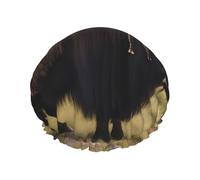 Bonnet de douche imprimé Mighty Highland Yak, réutilisable, spécialement conçu pour les cheveux longs des femmes, structure double couche, adapté pour le bain.