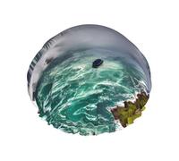 Bonnet de douche imprimé Niagara Falls - Double couche respirante, sangle élastique réglable, durable, essentiels de voyage pour hôtel
