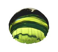 Bonnet de douche imprimé parcours de golf - Double couche, respirant, sangle élastique réglable, essentiels de voyage durables