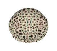 Bonnet de douche imprimé pierre Petoskey, bonnet double couche résistant à l'eau avec élastique et réutilisable