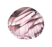 Bonnet de douche imprimé Pink Rose Close Up, bonnets de bain réutilisables imperméables pour salon de spa pour femmes, hommes, garçons et filles