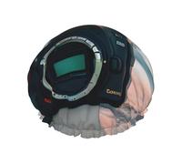 Bonnet de douche imprimé plage d'été - Bonnet de bain réutilisable, double couche, sangle élastique réglable, essentiel de voyage durable