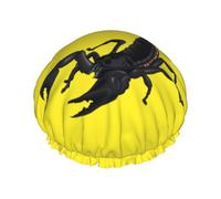 Bonnet de douche imprimé scorpion pour femme, léger, réutilisable, doux, double couche, étanche, étanche.