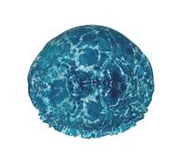 Bonnet de douche imprimé sur le thème de l'océan tropical, pour homme et femme, réutilisable, léger et doux, avec bande élastique