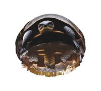 Bonnet de douche imprimé tortue mignonne pour homme et femme - Réutilisable, double couche imperméable, durable, respirant