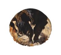 Bonnet de douche imprimé troupeau de bison d'Amérique du Nord - Réutilisable, double couche, respirant, séchage rapide, parfait pour la maison, le spa, l'hôtel et les voyages