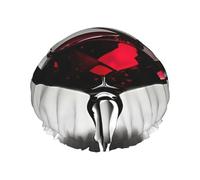 Bonnet de douche imprimé verre à vin pour femme, léger, réutilisable, doux, double couche étanche, étanche.