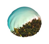 Bonnet de douche Island of Cuba pour femme, réutilisable, imperméable pour cheveux longs
